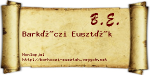 Barkóczi Euszták névjegykártya